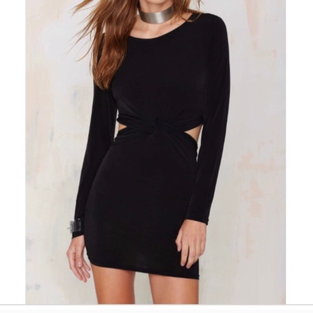 Nasty Gal Black Cut Out Dress